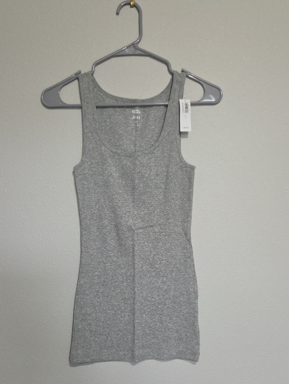 Old Navy Heather Gray Ribbed Tank Top